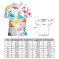 thumbnail image 2 of Flamingo Pattern Women's Short Sleeve Tops Casual Blouses T Shirt, 2 of 6