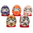 thumbnail image 1 of 5pcs Japanese Style Daruma Statue Ceramic Daruma Figure Decoration for Car Home Office Restaurant, 1 of 9