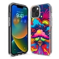 thumbnail image 3 of MUNDAZE Apple iPhone 13 Pro Shockproof Clear Hybrid Protective Phone Case Neon Rainbow Psychedelic Trippy Hippie Bomb Star Dream, 3 of 5