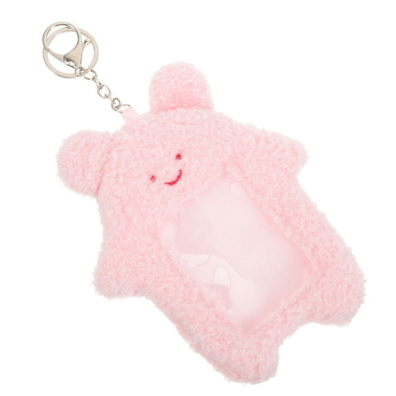 HOOWIFFY Metal and Plush ID Card Keychain Daily Use Accessory for Keys and Cards