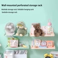 thumbnail image 4 of LCXmlly Storage Shelf Wall Shelf: Punch Free Foldable Retractable Bedroom Bedside Hanging Book Storage Rack Daily Use, 4 of 6