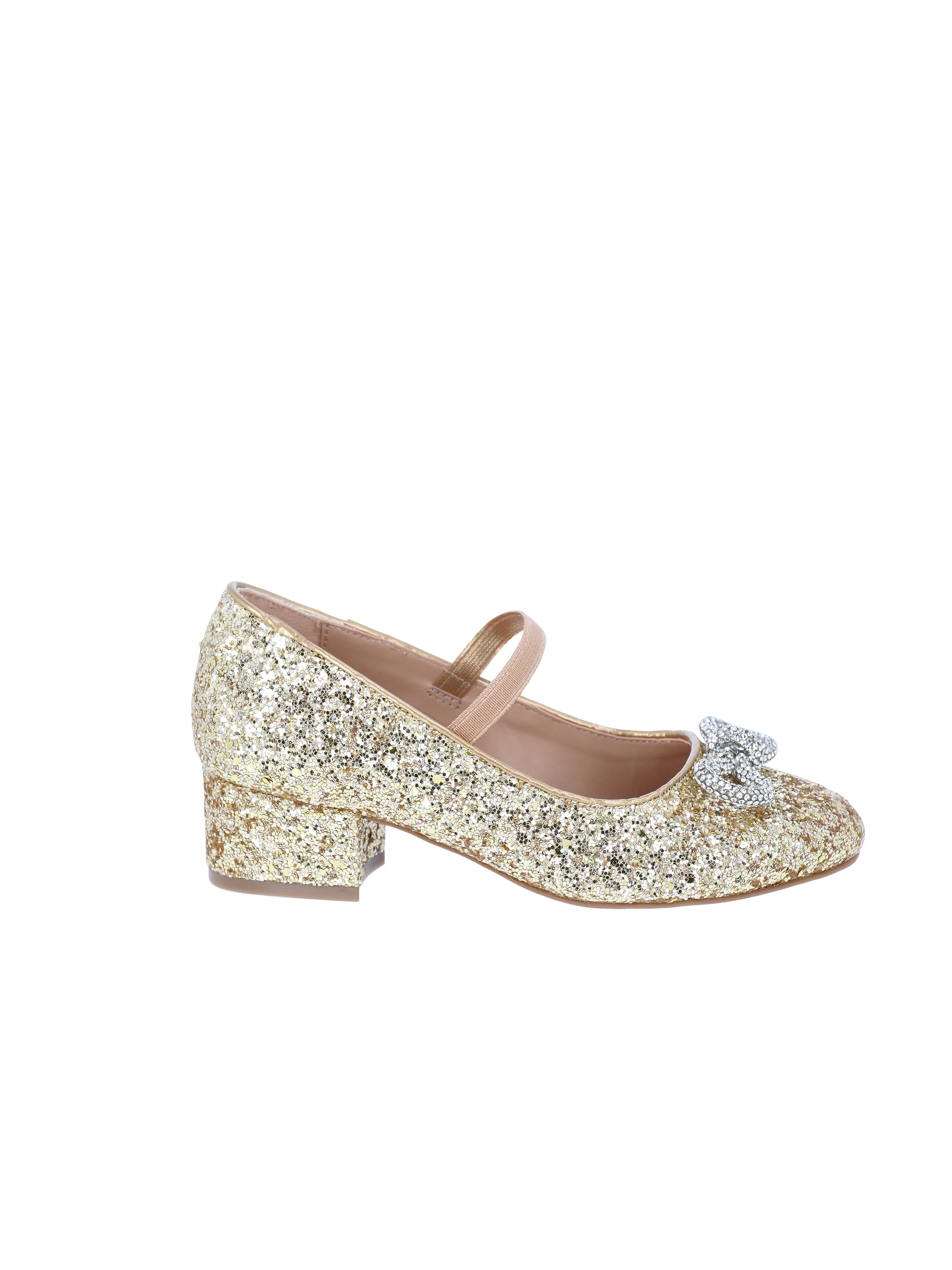 Wonder Nation Little Girls & Big Girls Rhinestone Bow Dress Heel Shoes
