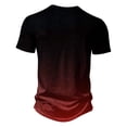 thumbnail image 4 of Big & Tall Mens T Shirts Short Sleeve S-5XL Plus Size Button Crewneck Tees Tops Casual Pullover Slim Gradient Printed Basic Comfort Tshirts, 4 of 4