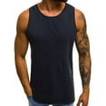 thumbnail image 2 of Mens Plus Size Shirts Clearance Fashion Personality Men's Summer Casual Slim Sleeveless T Shirt Top Blouse, 2 of 6