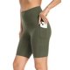 thumbnail image 1 of Pantalones cortos de yoga YUNOGA, cintura alta, entrepierna de 8 cm con bolsillos para mujer, 1 of 5