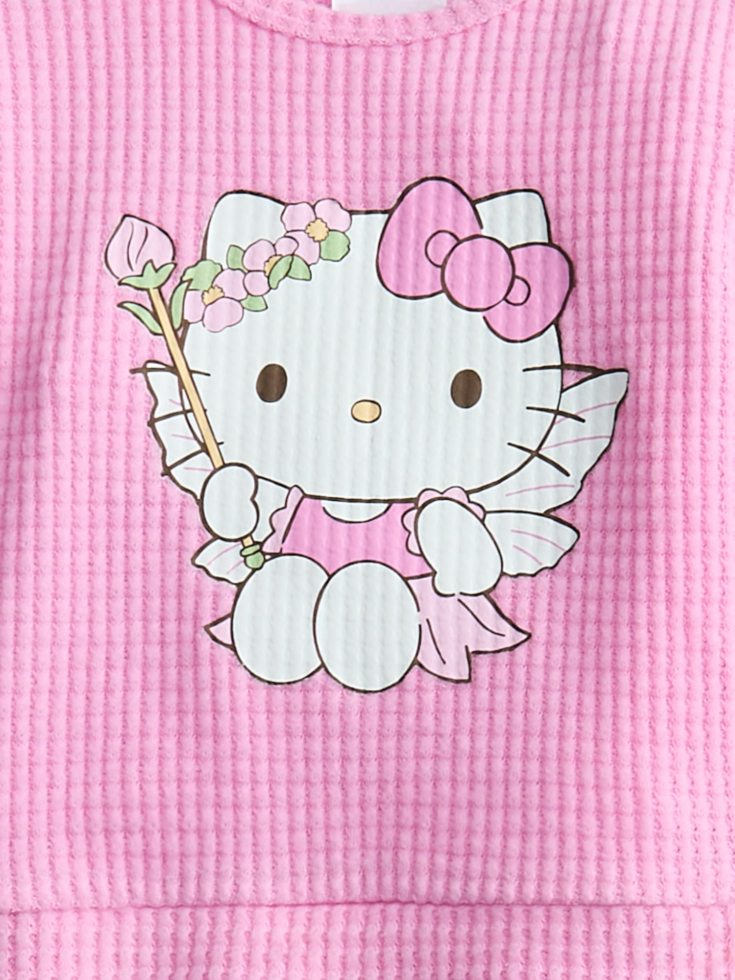 Hello Kitty Baby Girls Waffle Knit Top and Pants Set, 2-Piece, Sizes 0M-24M