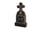 A, variant on Homellea Resin RIP Tombstone Decoration, 11.81 Inch Halloween Graveyard Statue with Cross and Skull Detail for Mantel, Shelf, Tabletop, Haunted House, Party and Spooky Home Decor Accent