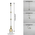 thumbnail image 2 of KAYYELAMP 46.8 inches Height Track Lamp with Hollow Cage Shade E26 Base Adjusted Angle J-Type Track Lighting Set Three Retro Design for Background Store Kitchen(No Bulb, Track), 2 of 7