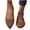 Brown, variant on Eltusu Women Flat Shoes, Pointy Toe Comfy Soft Bottom Slip on Work Shoes Black Size 5.5-9.5