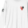 thumbnail image 3 of The Suicide Squad Movie Harley Quinn Diamond Bullseye Crew Neck Long Sleeve Men's White Tee-Small, 3 of 6