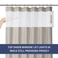 thumbnail image 4 of EastVita Extra Long Shower Curtain with Snap-in Fabric Liner Set, Heavy Weight 84 Inches Water Resistant Shower Curtains Machine Washable, 4 of 8