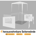 thumbnail image 4 of Hoteel Party Tent 10x10 Canopy Tents for Parties with 4 Removable Sidewalls, Patio Camping Gazebo, Portable Tent for Parties, Weddings, BBQ, Waterproof, White, 4 of 10