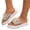 Khaki, variant on Women's Platform Slide Sandals Lace Up Decor Open Toe Slip-On Non Slip Comfortable Casual Summer Everyday Wear Shoes Black 6.5 Wide