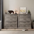 thumbnail image 2 of EastVita 4 Drawer Dresser for Bedroom Farmhouse Tall Chest of Drawers with Metal Handles Rustic Wooden Dresser for Living Room Hallway-Grey, 2 of 7