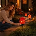 thumbnail image 5 of Halloween Pumpkin Stake, Solar Resin Light, Outdoor Yard Ornament, Auto Night Illumination and Waterproof Weatherproof Build for Garden Pathways, Flower Bed Borders and Porch Displays., 5 of 7