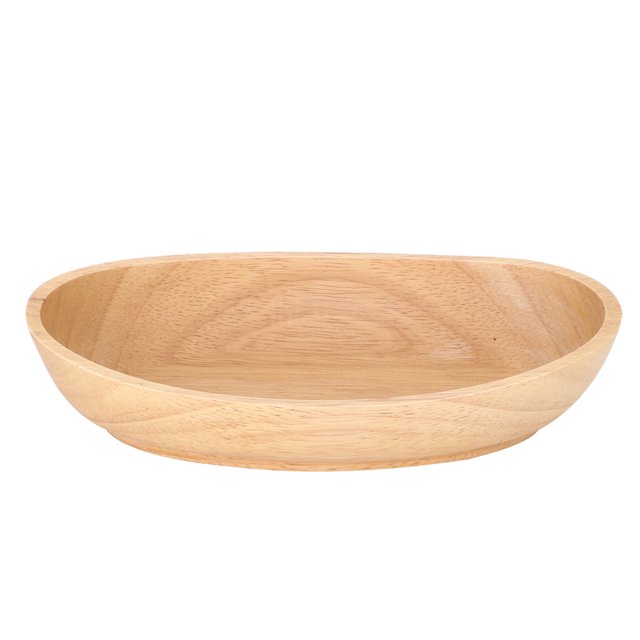 Bandeja redonda de madera Natural Ticfox para servir 20,5 x 12 x 4,5 cm