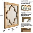 thumbnail image 2 of Wooden Décor Square Wall Mirror, 18in Farmhouse Wall Mirror Decorative, Window Panel Farmhouse Decor for Living Room/Bedroom, Entryway Decor, Fireplace Decor, Geometric Decor, 2 of 6