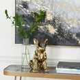 thumbnail image 3 of 6" x 12" Gold Ceramic Bulldog Sculpture with Sunglasses, by CosmoLiving by Cosmopolitan, 3 of 9