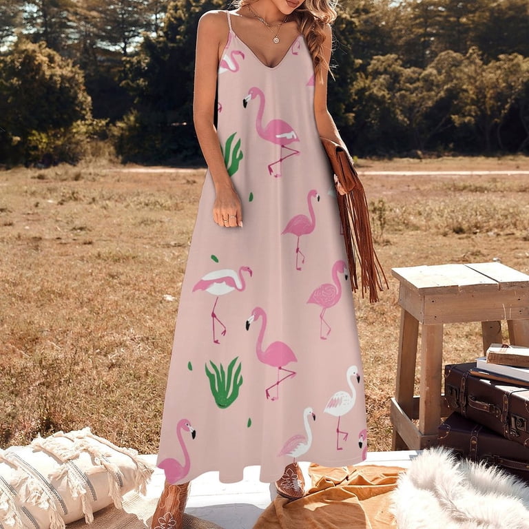 flamingo dress Adagio Lace-Up Back Mini Dress Flamingo