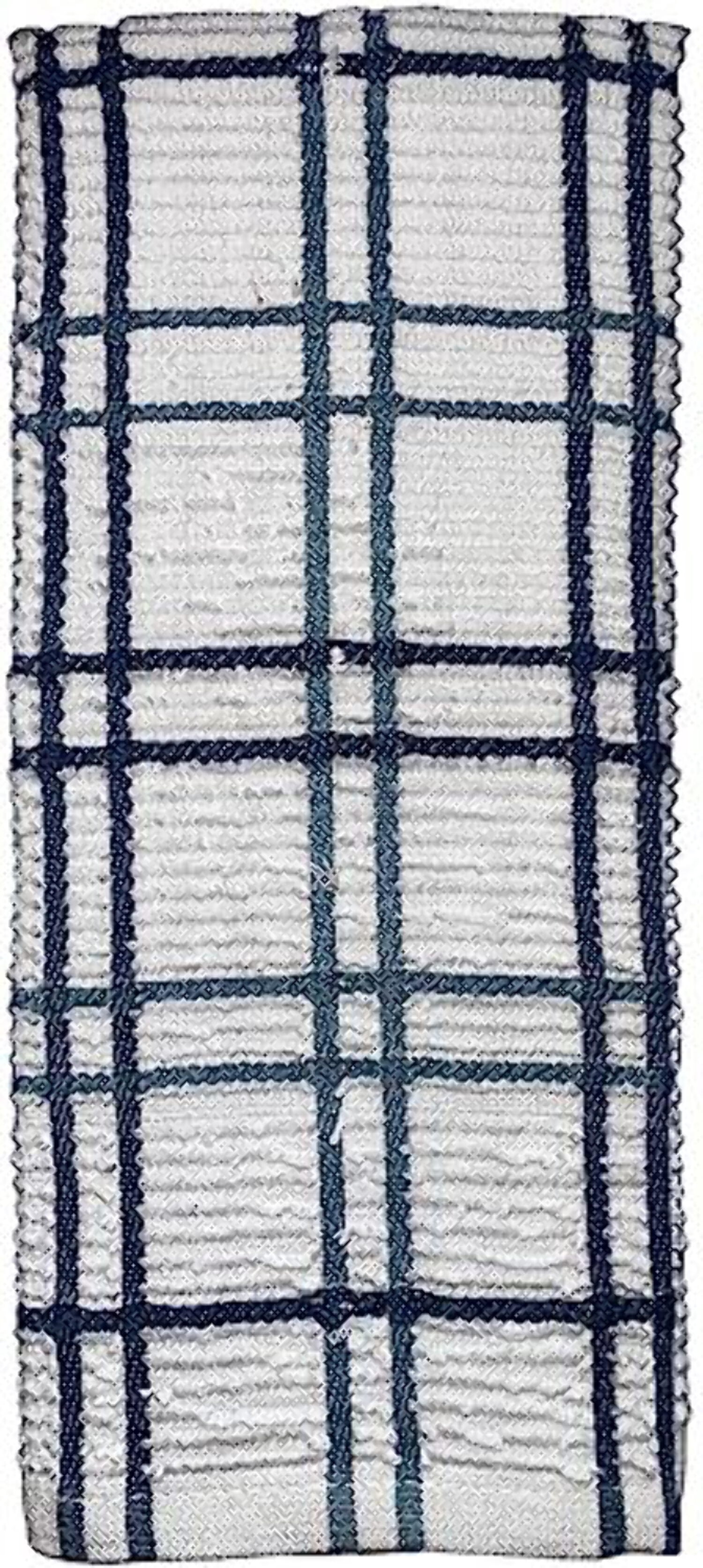 Premium Cotton Set of 6, 3 Windowpane Terry Kitchen Towels Dish Towels and 3 Solid Kitchen Towels 425 GSM, Soft and Highly Absorbent, Machine Washable Size: 16 x 26 Inch.