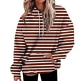 thumbnail image 2 of Ashirexll Hoodies for Women, Womens Hoodies Pullover, Ladies' Fashion Striped Loose Pocket Long Sleeve Hooded Sweatshirts Casual Tops, 2 of 5