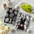 thumbnail image 3 of Black Bunny Eggs Flower Easter Kitchen Towels Dish Towels, 18x26 Inch Spring Farmhouse Leaves Decoration Hand Towels Set of 2, 3 of 6