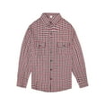 thumbnail image 5 of USNSM Mens Dress Shirts Classic Fit Long Sleeve Plaid Cotton Button Down Shirts Wrinkle Free Business Casual Shirt Red M, 5 of 9