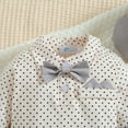 thumbnail image 4 of Xudanell 24 Month Boy Clothes Boys Birthday Outfit Newborn Gentle Bowtie Romper Vest Fall Outfits Elegant, 4 of 9