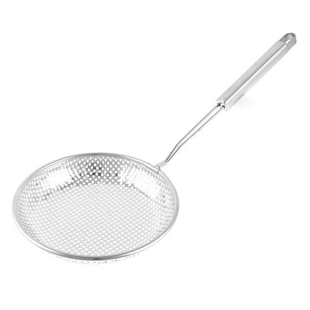 

Unique Bargains Household Silver Tone Stainless Steel Perforated Ladle Strainer 17