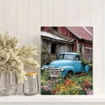 thumbnail image 2 of Qisvanset Vintage Blue Truck Wildflowers Canvas Wall Art 15.75x11.81 Inches, 2 of 8