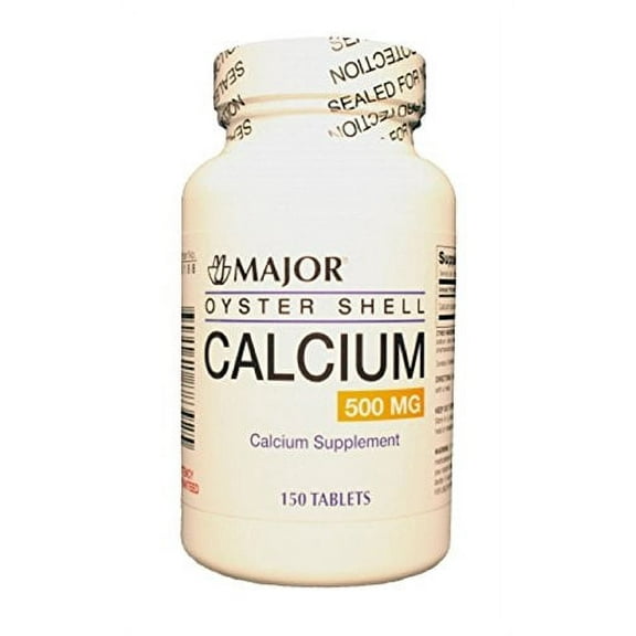 Major 20555000301 Oyster Shell Calcium 500 MG 150 Tabs (Pack of 3)