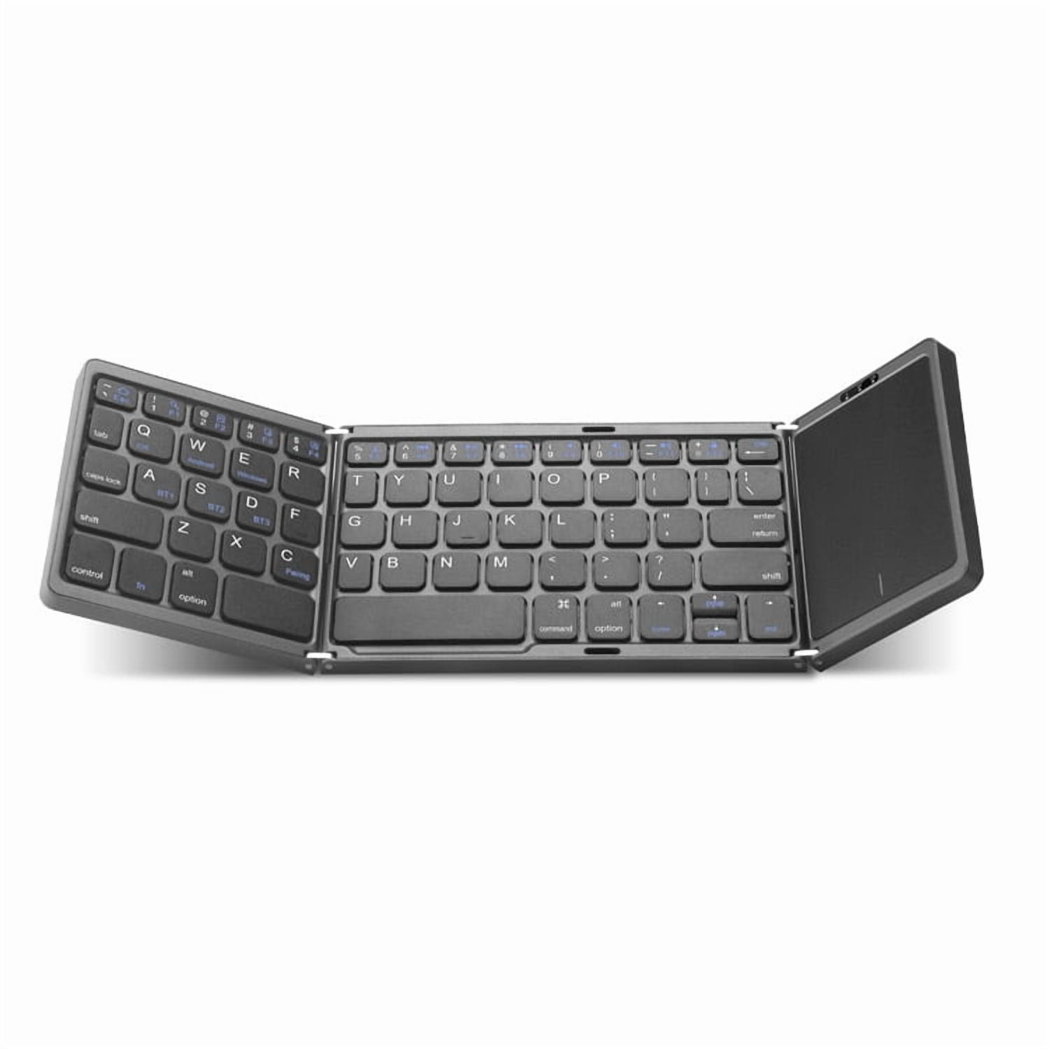 B089T Folding Wireless Keyboard with Touchpad Foldable Bluetooth Keyboard  for IOS Android Windows ipad Tablet