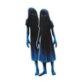 thumbnail image 4 of 2 letreros de Halloween de niña aterradora, gemelos espeluznantes, letreros de césped con estaca 2D, impermeables Estilo B, 4 of 9