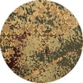 thumbnail image 1 of Ahgly Company Indoor Round Abstract Brown Modern Area Rugs, 4' Round, 1 of 4
