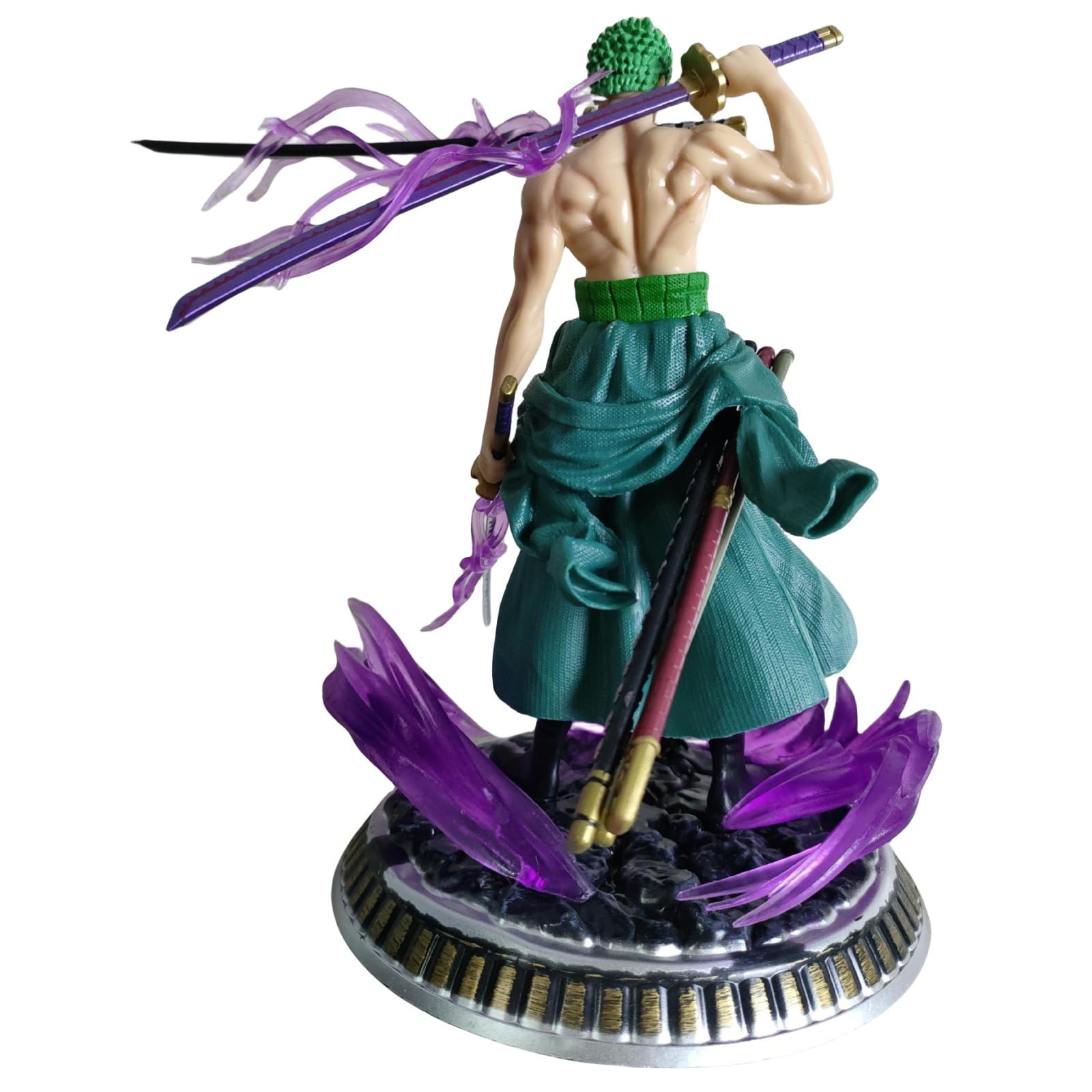 Njube Anime Figure Trumpet Fancy Roronoa Zoro Figure Three blade flow PVC Action Toys Otaku Favorite Static Statue Game Decoration Birthday Gift 20.5cm
