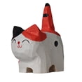thumbnail image 2 of Dserhfy Wooden Carved Cat Figurine Handmade Woodcarving Art Kitten Statue Small Animal Sculpture Home Office Desktop Decoration Ornament, 2 of 8