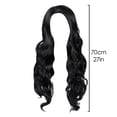 thumbnail image 4 of SUCS WEIKI Women's Wigs Mid-point Dyed Black Gradient Brown Long Curly Hair Big W^aves, 4 of 4
