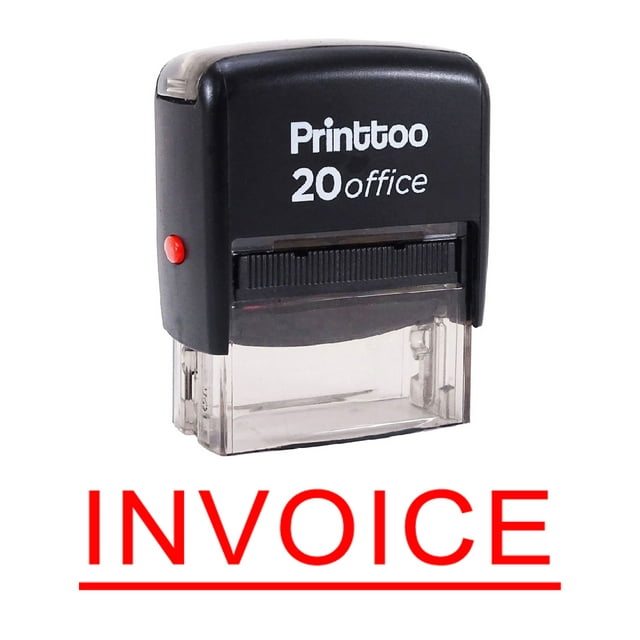 Printtoo Bureau Facture Stationnaire Timbre en Caoutchouc Auto Encrage Rouge
