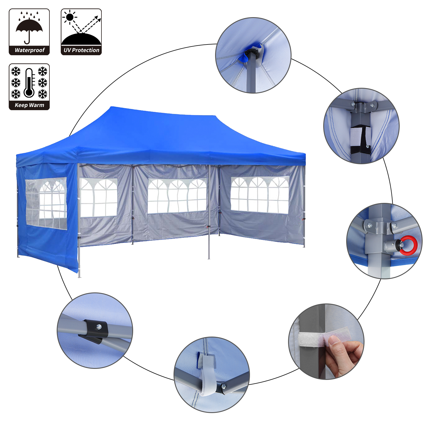 Free Shipping! Ainfox 10x20 ft Outdoor Canopy Tent, Pop up Canopy Tent ...