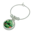thumbnail image 2 of Black Cat Hiding in Christmas Tree Wine Glass Charm Drink Marker, 2 of 3