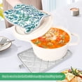 thumbnail image 3 of Yayeee Pot Holders Kitchen Heat Resistant with Pockets 7"x9.8" Cotton Oven Cooking Hot Pads, Beautiful Leaves Pattern, 3 of 7