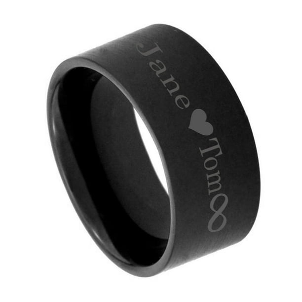 Pristine J Free Engraving Men's Personalized Outside Inside Engraving Tungsten Carbide Wedding