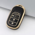 thumbnail image 3 of Key Fob Cover Compatible with Honda Accord Civic HR-V CR-V Pilot Sport SI EX EX-L Touring 2022-2026 Keychain Case Holder Protector,Black,  Keychain, 3 of 6