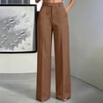 thumbnail image 2 of Abomasnow Women's Plus Size Dressy Pants High Waisted Straight Leg Pants Work Office Business Casual Pull on Stretchy Pants with Pockets, 2 of 6