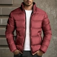 thumbnail image 2 of cfhntfmh Mens Packable Puffer Jacket Lightweight Fall Winter Warm Outwear Thermal Quilted Jackets Full Zip Jackets with Pocket, 2 of 5