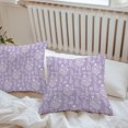 thumbnail image 6 of Throw Pillow Covers 20x20 Inch Set of 2, Purple Botanical Waterproof Outdoor Pillow Covers, Spring Summer Chic Wildflowers Decorative Cushion Pillowcases for Couch, Sofa, Bed, Garden, Patio, 6 of 9