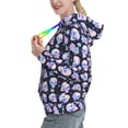 thumbnail image 2 of Honeii crystal flower Skull Pattern Womens Oversized Hoodies Long Sleeve Sweatshirts Pullover Fall Outfits with Pocket-XX-Large, 2 of 7