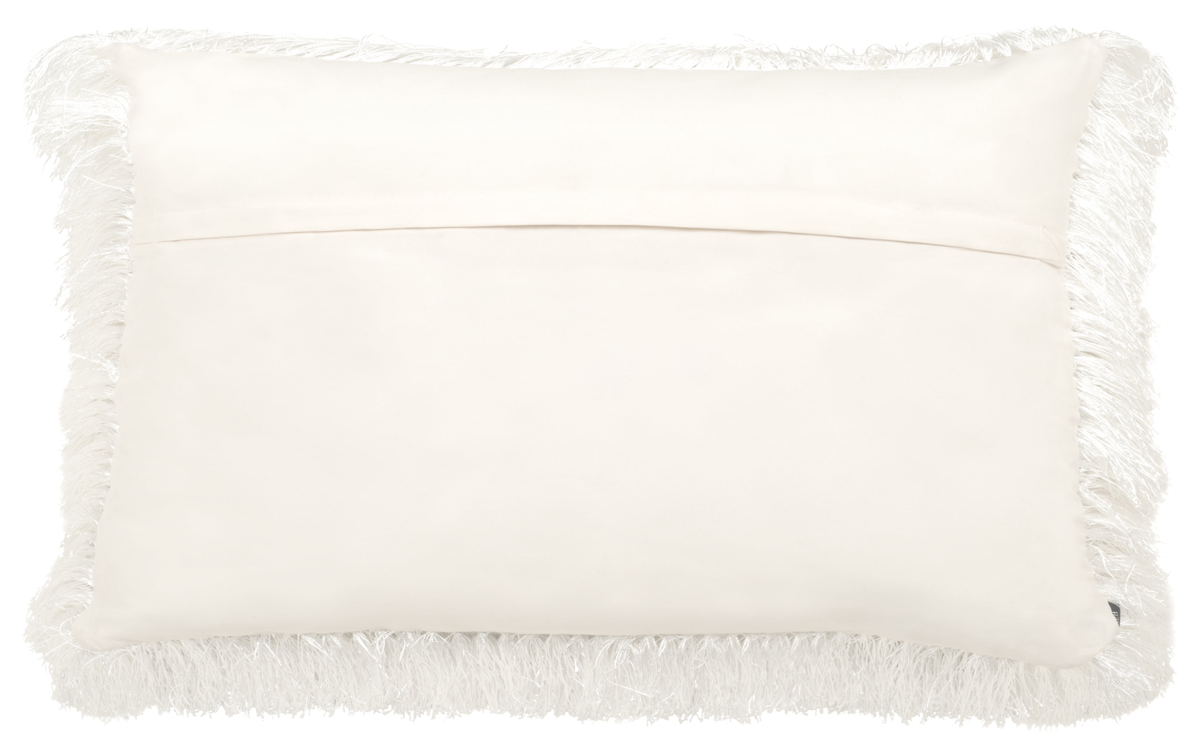 SAFAVIEH Indoor/Outdoor Modern Glam Shag Pillow, 14" x 24", Pearl