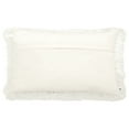 thumbnail image 2 of SAFAVIEH Indoor/Outdoor Modern Glam Shag Pillow, 12" x 20", Pearl, 2 of 4