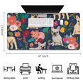 thumbnail image 5 of Long Mouse Pads for Desk,French Bulldog Dog and Pioneer Flower Desk Mats on Top Of Desks, Desk Mouse Pad Extra Large with 3mm Non-Slip Base and Stitched Edge for Gaming,Office,Work,Home 47.3"x23.6", 5 of 6